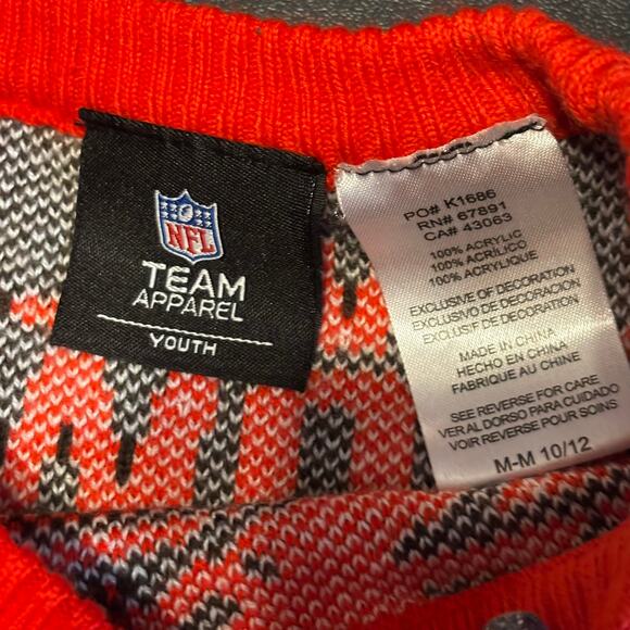 Cleveland Browns NFL Team Youth 10/12 Christmas Sweater Helmet - Picture 5 of 5